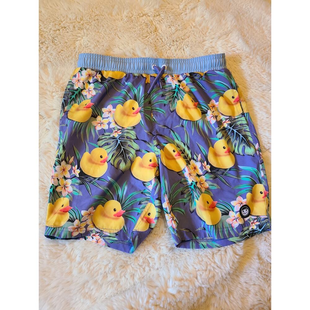 Men's Rubber duck NEFF lined Swimsuit size Medium
